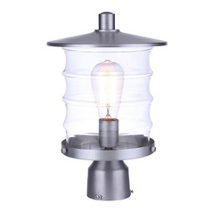 Canon Satin Aluminum Post Light by Craftmade Lighting