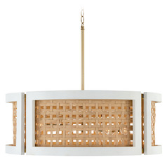 Lola 30-Inch Pendant in White & Brass by Capital Lighting
