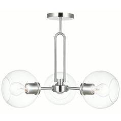 Visual Comfort Studio Collection Codyn Brushed Nickel Semi-Flushmount Light