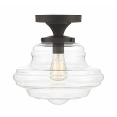 12-Inch Semi-Flush Mount in Oil Rubbed Bronze by Meridian
