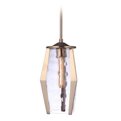 Guiding Star Satin Brass Mini Pendant by Craftmade Lighting