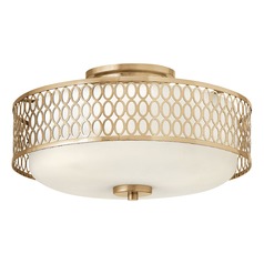 Jules 15-Inch Semi-Flush in Brushed Gold by Fredrick Ramond