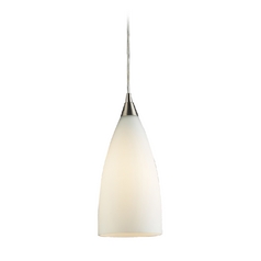 Modern Mini-Pendant Light with White Glass