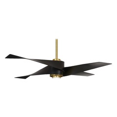 Artemis IV 64-Inch LED Fan in Soft Brass by Minka Aire