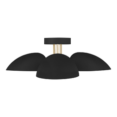 ED Ellen-DeGeneres Jane 24-Inch Black & Burnished Brass Semi-Flush Mount by Visual Comfort Studio