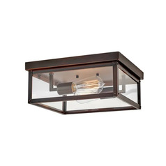Beckham 12-Inch Flush Mount in Blackened Copper by Hinkley Lighting