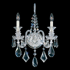 Schonbek Worldwide Lighting Hamilton Polished Silver Sconce
