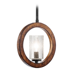 Grand Bank 9-Inch Wide Convertible Pendant in Auburn Stain by Kichler Lighting