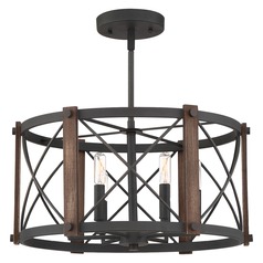 Baron Marcado Black 6-Light Semi-Flush Light by Quoizel Lighting