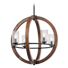 Grand Bank 20-Inch Chandelier in Auburn Stained by Kichler Lighting