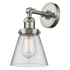 Small Cone Brushed Satin Nickel Sconce by Innovations Lighting