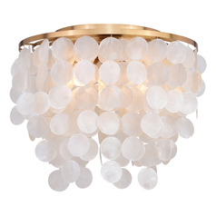 Vaxcel Lighting Elsa Natural Brass Flushmount Light