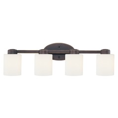 Four-Light Bath Light Bronze 26.75-Inch Wide