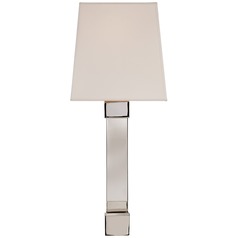 E.F. Chapman Edgar Sconce in Nickel & Crystal by Visual Comfort Signature