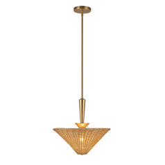 Alora Lighting Bridgette Brushed Gold Pendant Light with Conical Shade