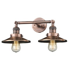 Railroad Antique Copper Bathroom Light by Innovations Lighting