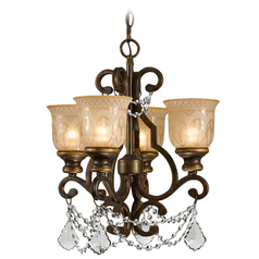 Crystorama Lighting Norwalk Bronze Umber Crystal Chandelier