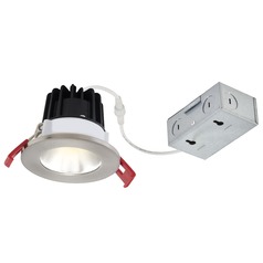 2'' LED Canless 8W Brushed Nickel/Brushed Nickel Recessed Downlight 38Deg 2700K IC Rated By Recesso