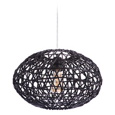 Natural Pendant Flat Black Pendant by Craftmade Lighting
