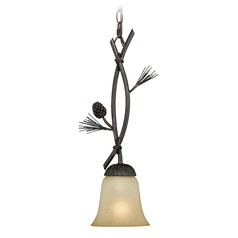 Sierra Black Walnut Mini Pendant by Vaxcel Lighting