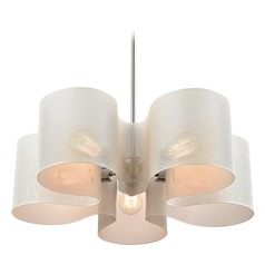 Elk Lighting Santa Barbara Matte White, Polished Chrome Chandelier