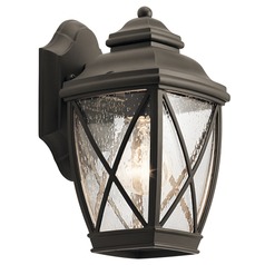 Seeded Glass Outdoor Wall Light Bronze by Kichler Lighting