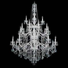 Arlington Polished Silver Crystal Chandelier by Schonbek Lighting