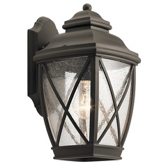 Seeded Glass Outdoor Wall Light Bronze by Kichler Lighting