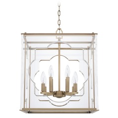 Aria 18-Inch Acrylic Pendant in Aged Brass by Capital Lighting