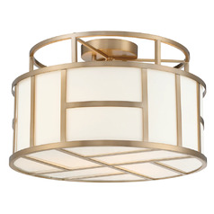 Danielson 3-Light Semi-Flush Mount in Vibrant Gold by Crystorama