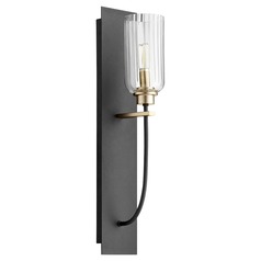 Espy Noir & Aged Brass Sconce by Quorum Lighting