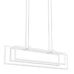 Jestin 38-Inch LED Linear Chandelier in White by Elan Lighting