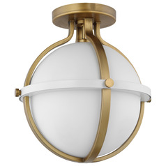 Lincoln Matte White Semi-Flush Mount by Nuvo Lighting