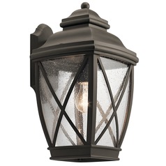Seeded Glass Outdoor Wall Light Bronze by Kichler Lighting