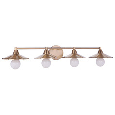 Isaac Satin Brass Bathroom Light by Craftmade Lighting