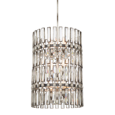 Belle Aurore Tall Chandelier in Silver Leaf by Metropolitan Lighting