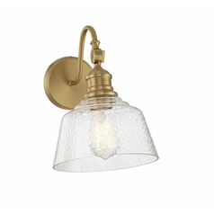 11.50-Inch High Adjustable Wall Sconce in Natural Brass by Meridian