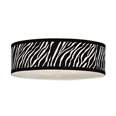 16-Inch Zebra Print Drum Shade for Milo Collection by Design Classics