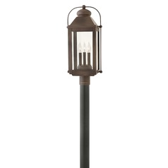 Anchorage 3-Light Light Oiled Bronze Post Light by Hinkley Lighting