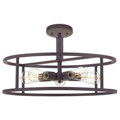 New Harbor 5-Light Open Semi-Flush in Western Bronze by Quoizel Lighting