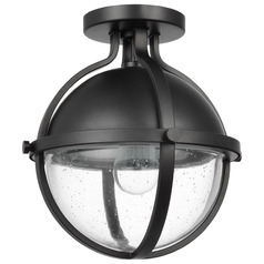 Lincoln Matte Black Semi-Flush Mount by Nuvo Lighting