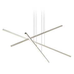 Essence Trio LED Pendant in Satin Nickel by Visual Comfort Modern