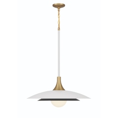 Welsh 24-Inch Pendant in White by Eurofase
