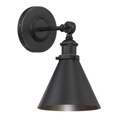 Glenn Adjustable Metal Wall Sconce in Classic Bronze by Savoy House
