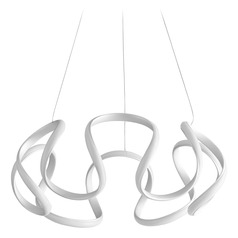 Cirro 22-Inch LED Pendant in Silver Graphite by Oxygen Lighting