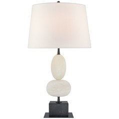 Thomas OBrien Dani Table Lamp in Alabaster & Marble by Visual Comfort Signature