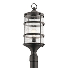 Seeded Glass Post Light Iron Mill Lane by Kichler Lighting