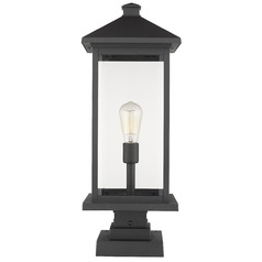 Portland Black Post Light by Z-Lite
