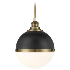 Vorey Coal & Oxidized Aged Brass Pendant by Minka Lavery