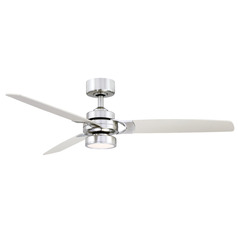 Fanimation Fans Amped Brushed Nickel LED Ceiling Fan with Light